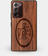 Best Custom Engraved Walnut Wood San Francisco 49ers Note 20 Case - Engraved In Nature