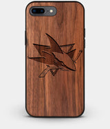 Best Custom Engraved Walnut Wood San Jose Sharks iPhone 7 Plus Case - Engraved In Nature