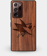 Best Custom Engraved Walnut Wood San Jose Sharks Note 20 Ultra Case - Engraved In Nature