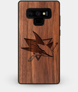 Best Custom Engraved Walnut Wood San Jose Sharks Note 9 Case - Engraved In Nature