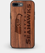 Best Custom Engraved Walnut Wood Seattle Seahawks iPhone 8 Plus Case - Engraved In Nature