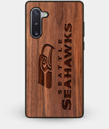 Best Custom Engraved Walnut Wood Seattle Seahawks Note 10 Case - Engraved In Nature