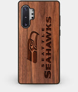 Best Custom Engraved Walnut Wood Seattle Seahawks Note 10 Plus Case - Engraved In Nature