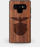 Best Custom Engraved Walnut Wood S.L. Benfica Note 9 Case - Engraved In Nature