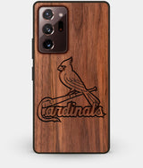 Best Custom Engraved Walnut Wood St Louis Cardinals Note 20 Ultra Case - Engraved In Nature