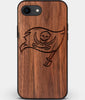 Best Custom Engraved Walnut Wood Tampa Bay Buccaneers iPhone SE Case - Engraved In Nature