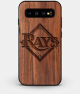 Best Custom Engraved Walnut Wood Tampa Bay Rays Galaxy S10 Plus Case - Engraved In Nature