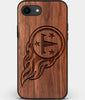 Best Custom Engraved Walnut Wood Tennessee Titans iPhone SE Case - Engraved In Nature