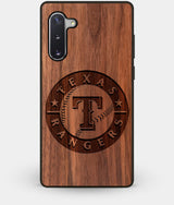 Best Custom Engraved Walnut Wood Texas Rangers Note 10 Case - Engraved In Nature