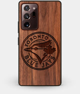 Best Custom Engraved Walnut Wood Toronto Blue Jays Note 20 Ultra Case - Engraved In Nature