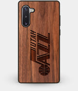 Best Custom Engraved Walnut Wood Utah Jazz Note 10 Case - Engraved In Nature