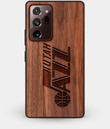Best Custom Engraved Walnut Wood Utah Jazz Note 20 Ultra Case - Engraved In Nature