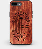 Best Custom Engraved Wood A.C. Milan iPhone 8 Plus Case - Engraved In Nature