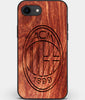 Best Custom Engraved Wood A.C. Milan iPhone SE Case - Engraved In Nature