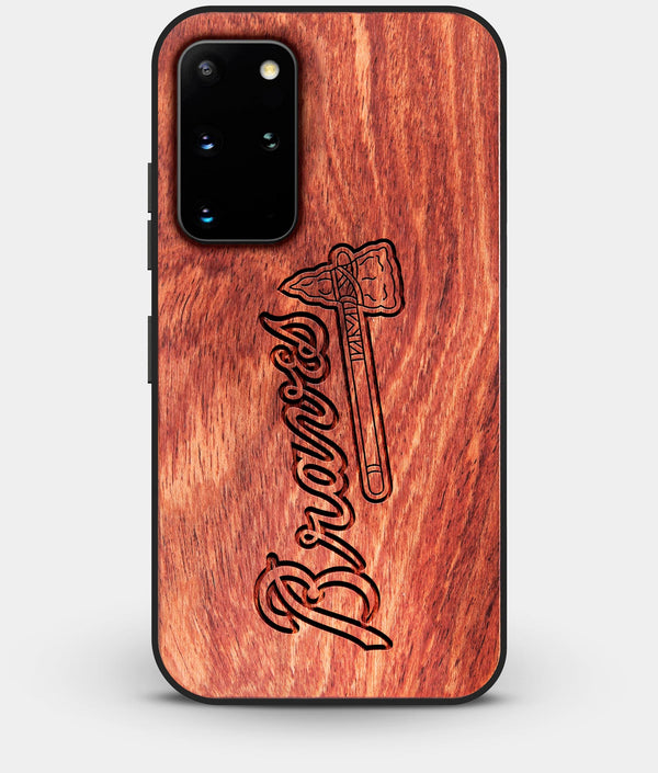 Best Custom Engraved Wood Atlanta Braves Galaxy S20 Plus Case - Engraved In Nature