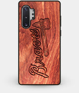 Best Custom Engraved Wood Atlanta Braves Note 10 Plus Case - Engraved In Nature