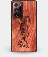 Best Custom Engraved Wood Atlanta Braves Note 20 Ultra Case - Engraved In Nature