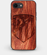 Best Custom Engraved Wood Atletico Madrid iPhone 8 Case - Engraved In Nature