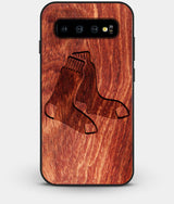 Best Custom Engraved Wood Boston Red Sox Galaxy S10 Plus Case - Engraved In Nature