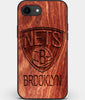 Best Custom Engraved Wood Brooklyn Nets iPhone SE Case - Engraved In Nature