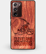 Best Custom Engraved Wood Cleveland Browns Note 20 Case - Engraved In Nature