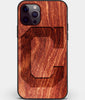 Custom Carved Wood Cleveland Guardians iPhone 12 Pro Max Case | Personalized Mahogany Wood Cleveland Guardians Cover, Birthday Gift, Gifts For Him, Monogrammed Gift For Fan | by Engraved In Nature