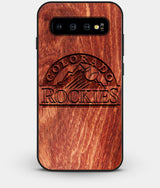 Best Custom Engraved Wood Colorado Rockies Galaxy S10 Plus Case - Engraved In Nature