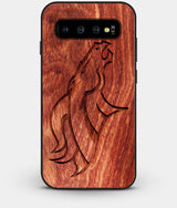 Best Custom Engraved Wood Denver Broncos Galaxy S10 Case - Engraved In Nature