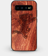 Best Custom Engraved Wood Detroit Lions Galaxy S10 Plus Case - Engraved In Nature