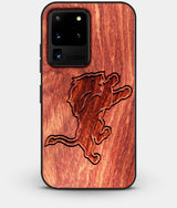 Best Custom Engraved Wood Detroit Lions Galaxy S20 Ultra Case - Engraved In Nature