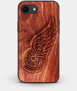 Best Custom Engraved Wood Detroit Red Wings iPhone 8 Case - Engraved In Nature