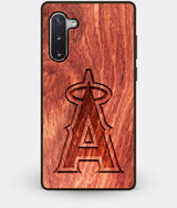 Best Custom Engraved Wood Los Angeles Angels Note 10 Case - Engraved In Nature
