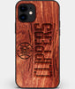 Custom Carved Wood Los Angeles Clippers iPhone 12 Mini Case | Personalized Mahogany Wood Los Angeles Clippers Cover, Birthday Gift, Gifts For Him, Monogrammed Gift For Fan | by Engraved In Nature