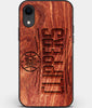 Custom Carved Wood Los Angeles Clippers iPhone XR Case | Personalized Mahogany Wood Los Angeles Clippers Cover, Birthday Gift, Gifts For Him, Monogrammed Gift For Fan | by Engraved In Nature