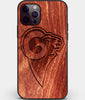 Custom Carved Wood Los Angeles Rams iPhone 12 Pro Max Case | Personalized Mahogany Wood Los Angeles Rams Cover, Birthday Gift, Gifts For Him, Monogrammed Gift For Fan | by Engraved In Nature