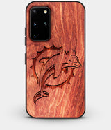 Best Custom Engraved Wood Miami Dolphins Galaxy S20 Plus Case - Engraved In Nature