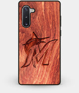 Best Custom Engraved Wood Miami Marlins Note 10 Case - Engraved In Nature