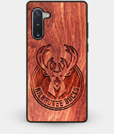 Best Custom Engraved Wood Milwaukee Bucks Note 10 Case - Engraved In Nature
