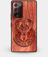 Best Custom Engraved Wood Milwaukee Bucks Note 20 Case - Engraved In Nature