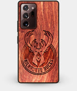 Best Custom Engraved Wood Milwaukee Bucks Note 20 Ultra Case - Engraved In Nature