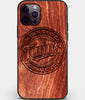 Custom Carved Wood Minnesota Twins iPhone 12 Pro Case | Personalized Mahogany Wood Minnesota Twins Cover, Birthday Gift, Gifts For Him, Monogrammed Gift For Fan | by Engraved In Nature