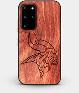 Best Custom Engraved Wood Minnesota Vikings Galaxy S20 Plus Case - Engraved In Nature