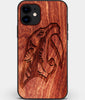 Custom Carved Wood Nashville Predators iPhone 11 Case | Personalized Mahogany Wood Nashville Predators Cover, Birthday Gift, Gifts For Him, Monogrammed Gift For Fan | by Engraved In Nature