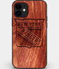 Custom Carved Wood New York Rangers iPhone 11 Case | Personalized Mahogany Wood New York Rangers Cover, Birthday Gift, Gifts For Him, Monogrammed Gift For Fan | by Engraved In Nature