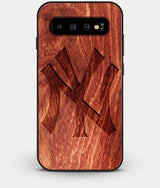 Best Custom Engraved Wood New York Yankees Galaxy S10 Plus Case Classic - Engraved In Nature