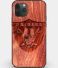 Custom Carved Wood Las Vegas Raiders iPhone 11 Pro Max Case | Personalized Mahogany Wood Las Vegas Raiders Cover, Birthday Gift, Gifts For Him, Monogrammed Gift For Fan | by Engraved In Nature