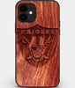 Custom Carved Wood Las Vegas Raiders iPhone 12 Case | Personalized Mahogany Wood Las Vegas Raiders Cover, Birthday Gift, Gifts For Him, Monogrammed Gift For Fan | by Engraved In Nature