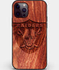 Custom Carved Wood Las Vegas Raiders iPhone 12 Pro Case | Personalized Mahogany Wood Las Vegas Raiders Cover, Birthday Gift, Gifts For Him, Monogrammed Gift For Fan | by Engraved In Nature