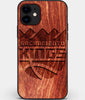Custom Carved Wood Sacramento Kings iPhone 11 Case | Personalized Mahogany Wood Sacramento Kings Cover, Birthday Gift, Gifts For Him, Monogrammed Gift For Fan | by Engraved In Nature