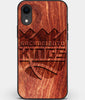 Custom Carved Wood Sacramento Kings iPhone XR Case | Personalized Mahogany Wood Sacramento Kings Cover, Birthday Gift, Gifts For Him, Monogrammed Gift For Fan | by Engraved In Nature